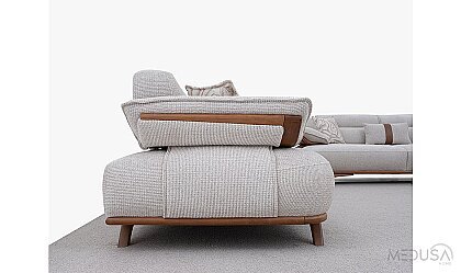 Medusa Home Mobilya - Lotis Kahve Üçlü Koltuk