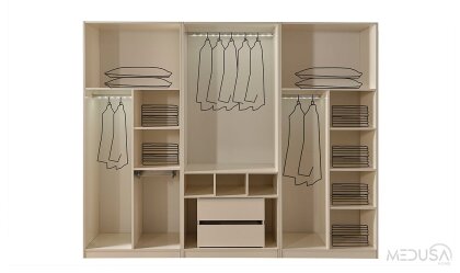 Medusa Home Mobilya - Lotus 6 Kapaklı Gardırop