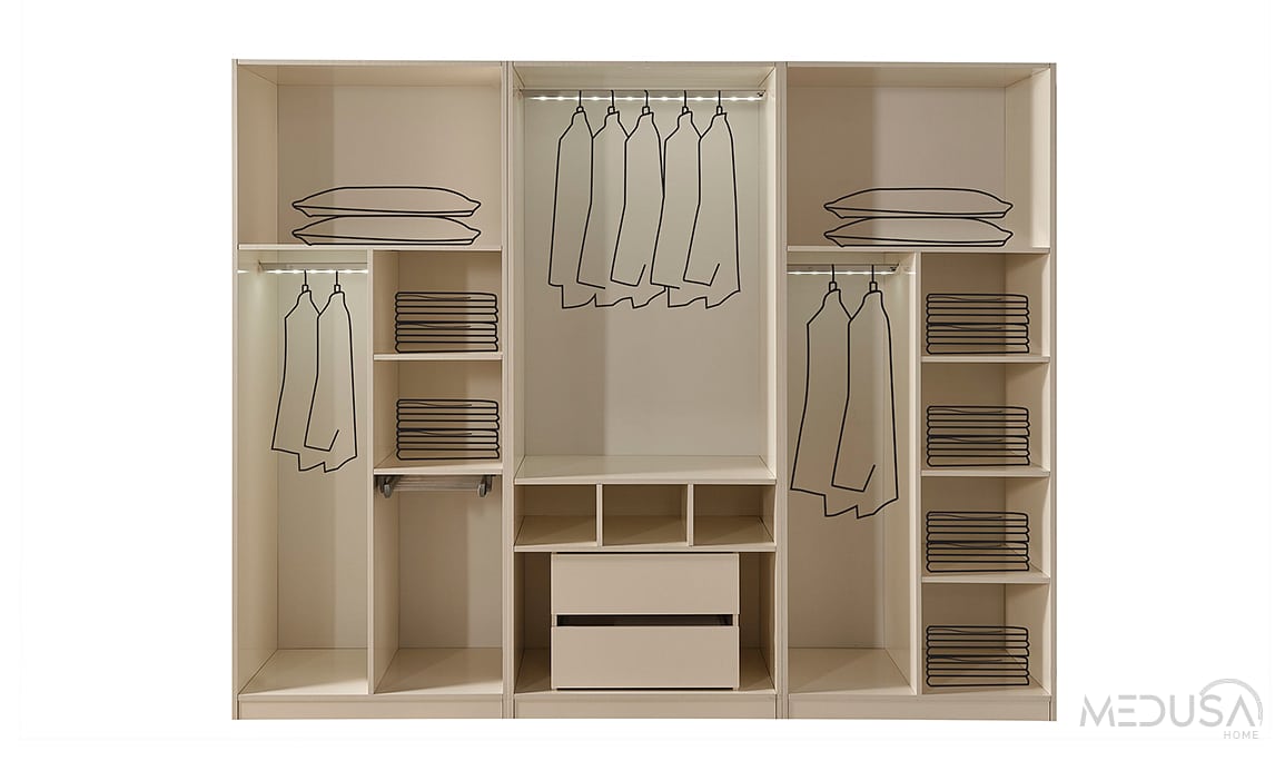 Medusa Home Mobilya - Lotus 6 Kapaklı Yatak Odası