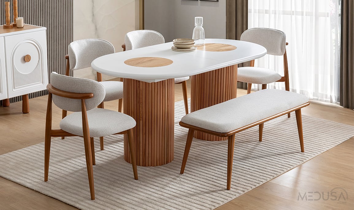 Medusa Home Mobilya - Lotus Bohem Açılır Yemek Masası