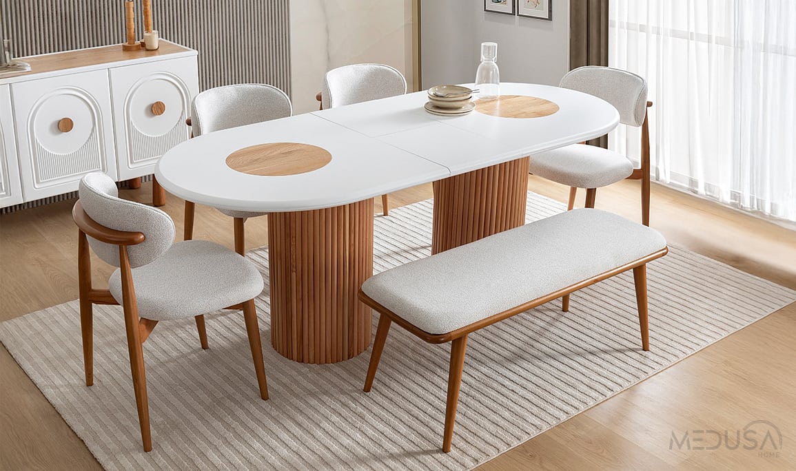 Medusa Home Mobilya - Lotus Bohem Açılır Yemek Masası