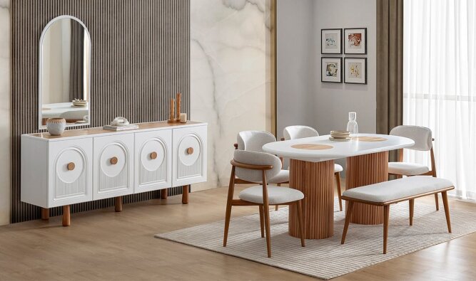 Medusa Home Mobilya - Lotus Bohem Yemek Odası - Bohem Yemek Odası