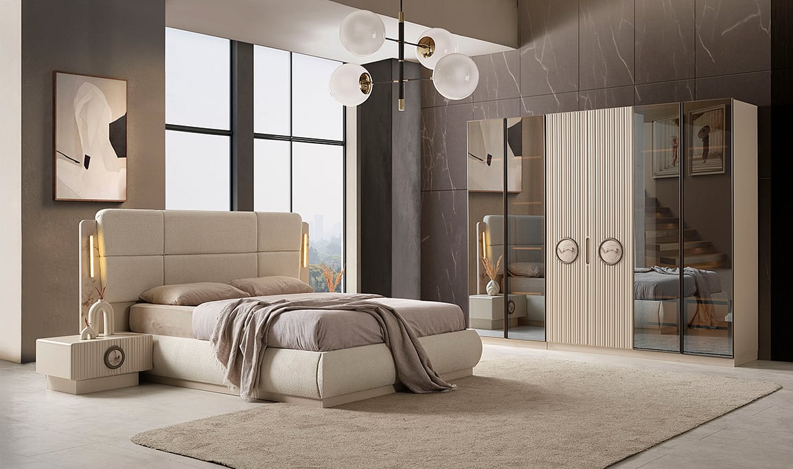 Medusa Home Mobilya - Lotus Duo Mirror Yatak Odası