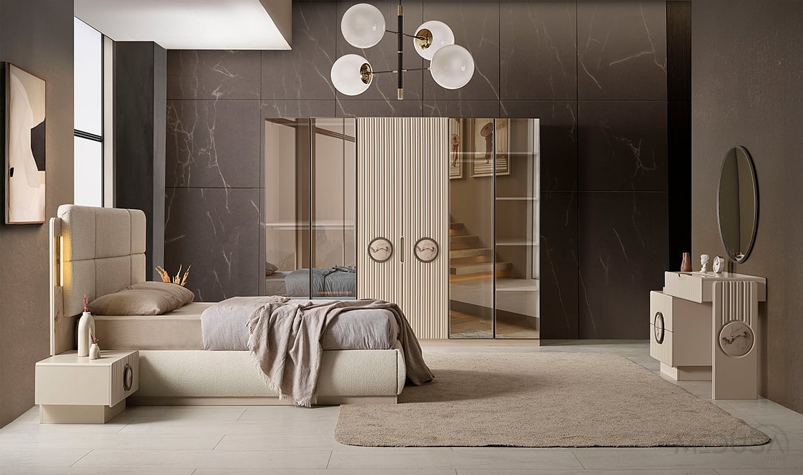 Medusa Home Mobilya - Lotus Duo Mirror Yatak Odası