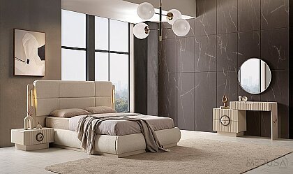 Medusa Home Mobilya - Lotus Duo Mirror Yatak Odası
