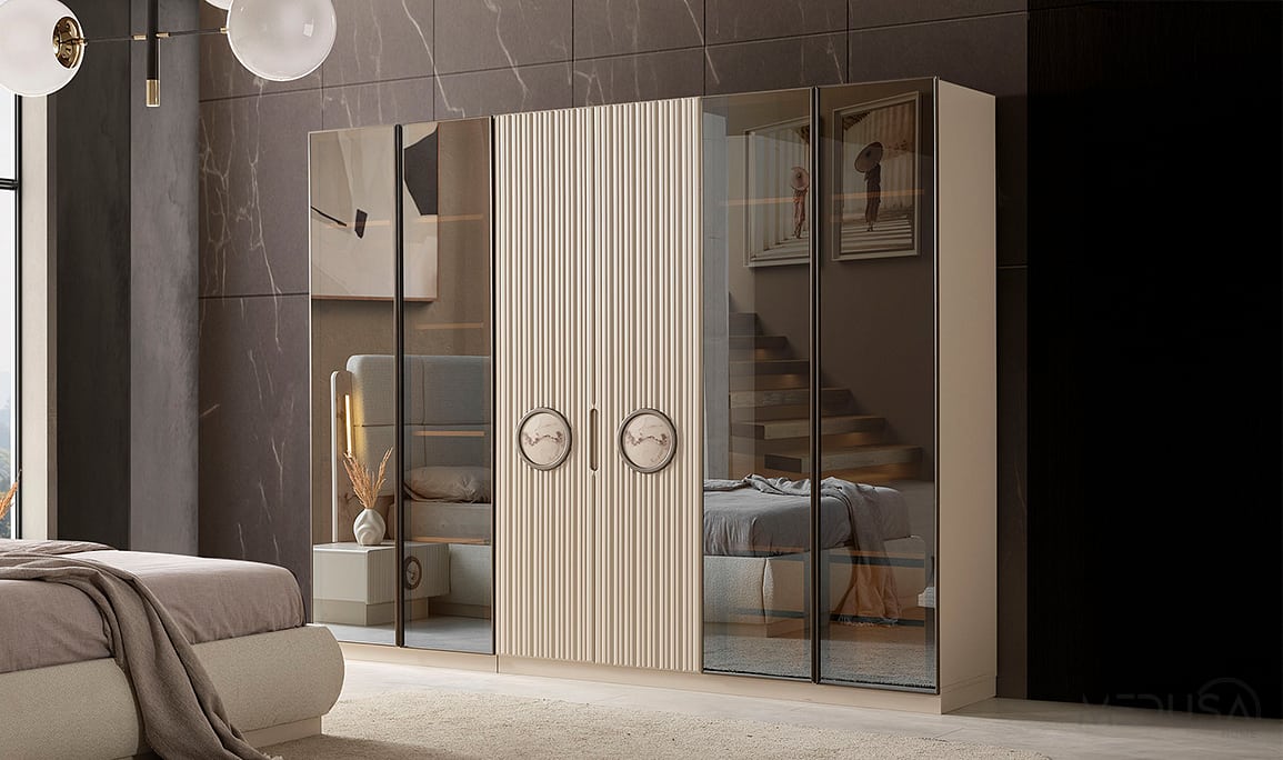 Medusa Home Mobilya - Lotus Duo Mirror Yatak Odası