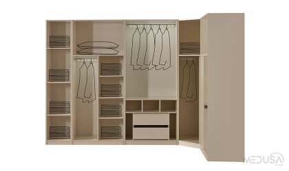 Medusa Home Mobilya - Lotus Köşe Gardırop