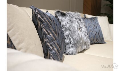 Medusa Home Mobilya - Lotus Luxury Krem Üçlü Koltuk