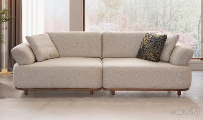 Medusa Home - Lua Krem Üçlü Koltuk Medusa Home - Lua Krem Üçlü Koltuk