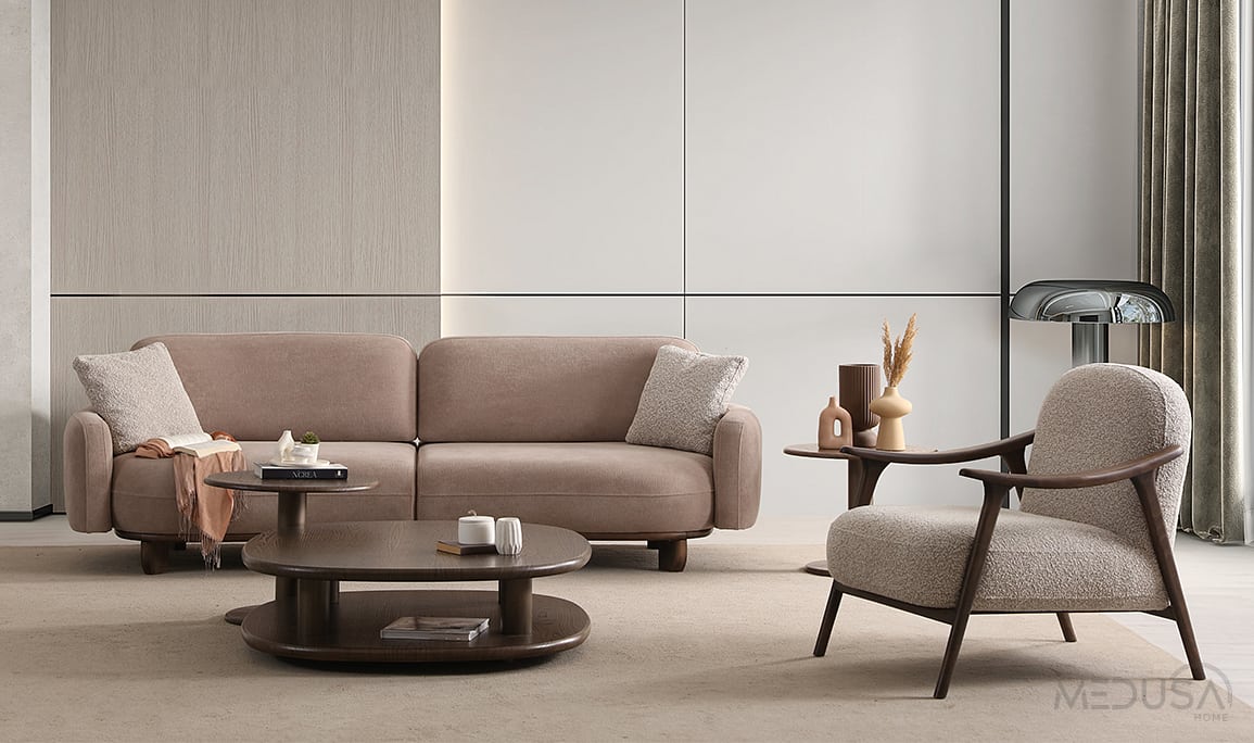 Medusa Home Mobilya - Lucca Dark Koltuk Takımı
