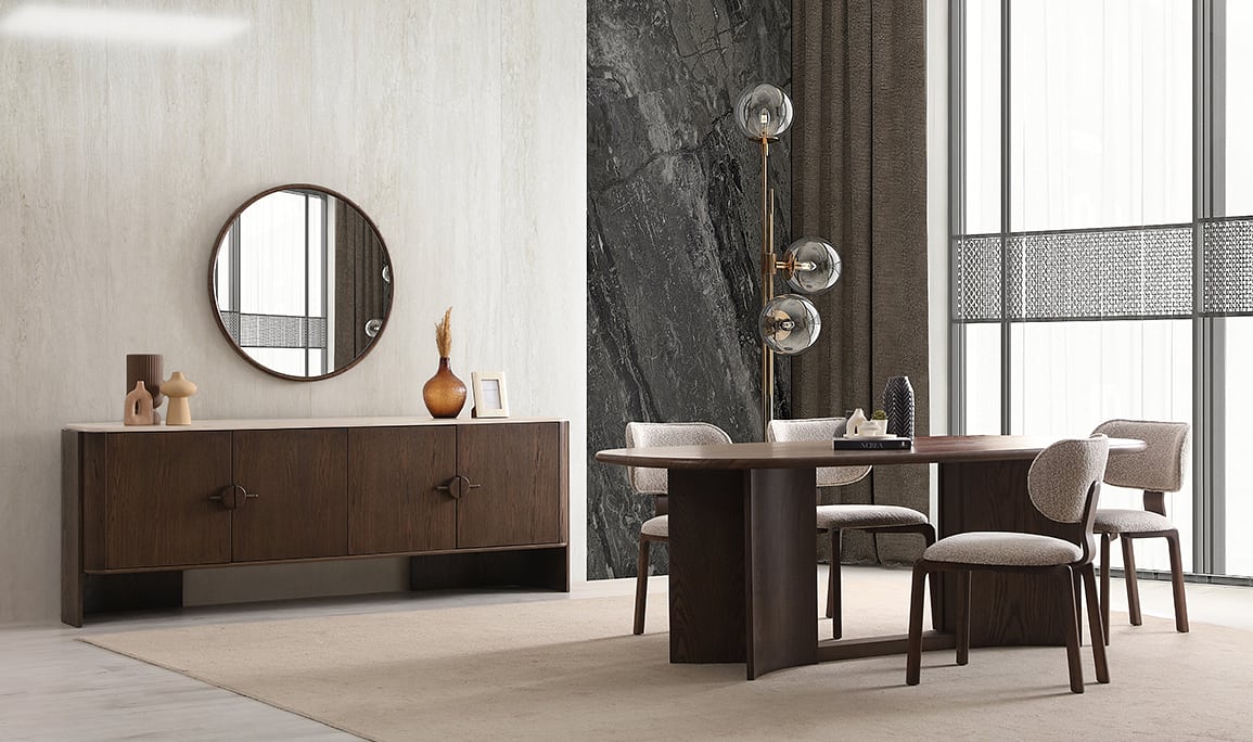 Medusa Home Mobilya - Lucca Dark Yemek Odası