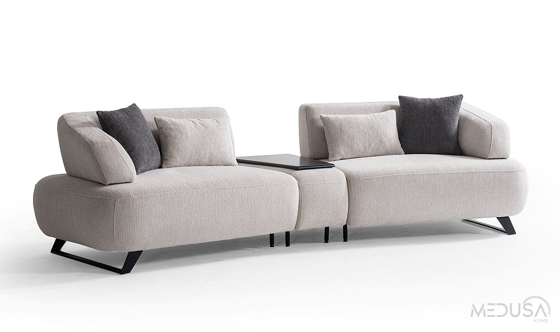 Medusa Home Mobilya - Luis Sehpalı Üçlü Koltuk