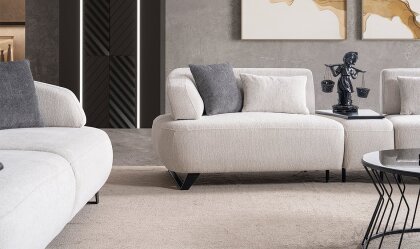 Medusa Home Mobilya - Luis Sehpalı Üçlü Koltuk