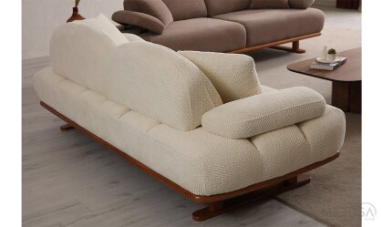 Medusa Home Mobilya - Lumen Krem Üçlü Koltuk