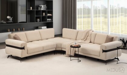 Medusa Home Mobilya - Luna Beyaz Köşe Takımı