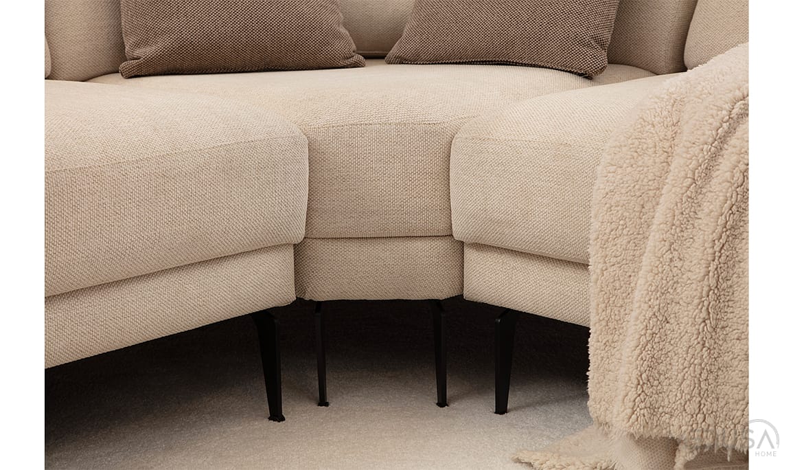 Medusa Home Mobilya - Luna Beyaz Köşe Takımı