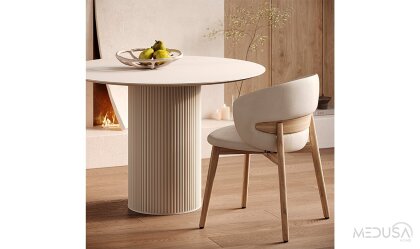 Medusa Home Mobilya - Luna Beyaz Yemek Masası