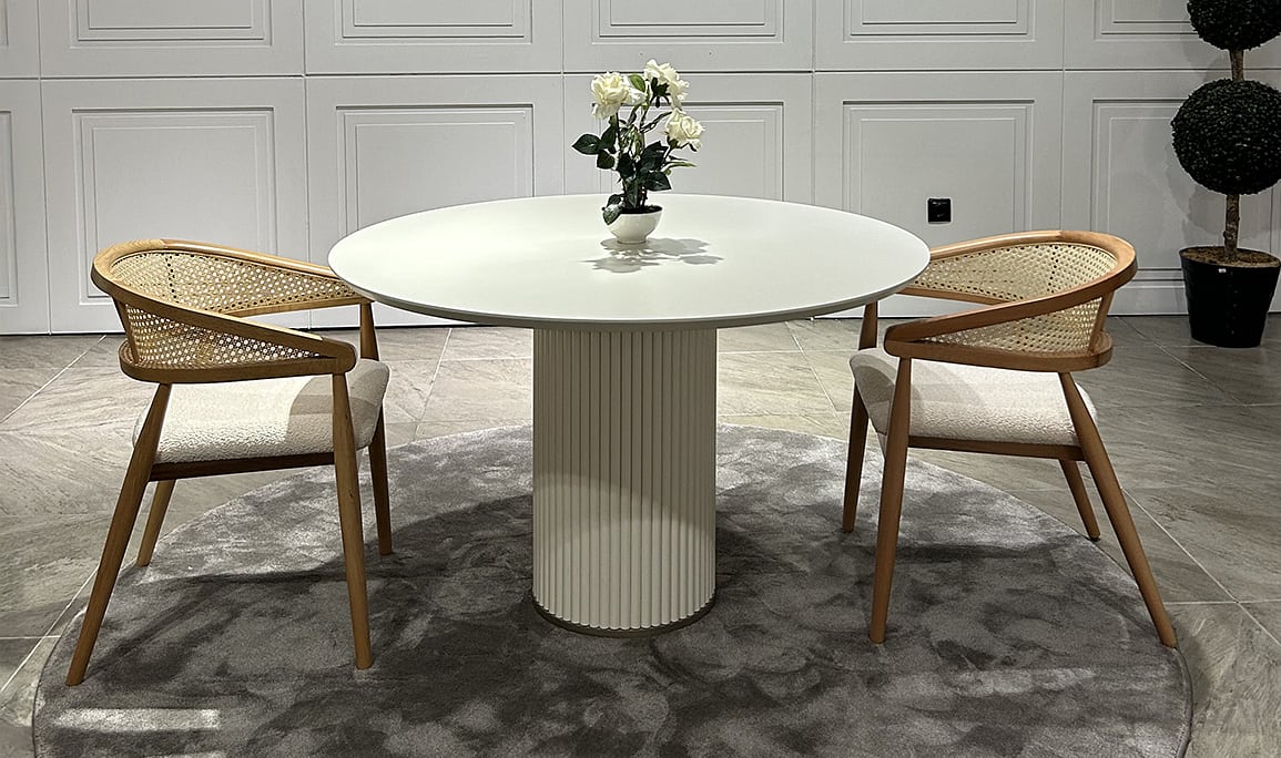 Medusa Home Mobilya - Luna Beyaz Yemek Masası