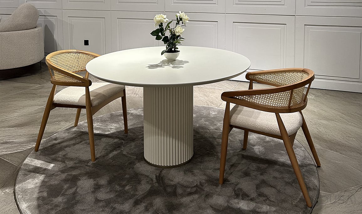 Medusa Home Mobilya - Luna Beyaz Yemek Masası