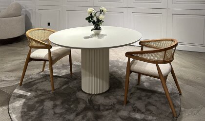 Medusa Home Mobilya - Luna Beyaz Yemek Masası