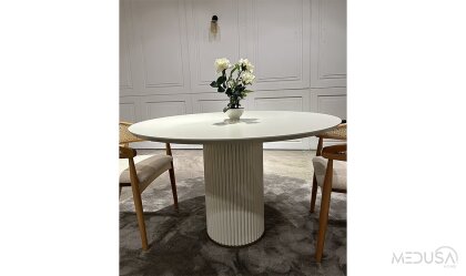 Medusa Home Mobilya - Luna Beyaz Yemek Masası