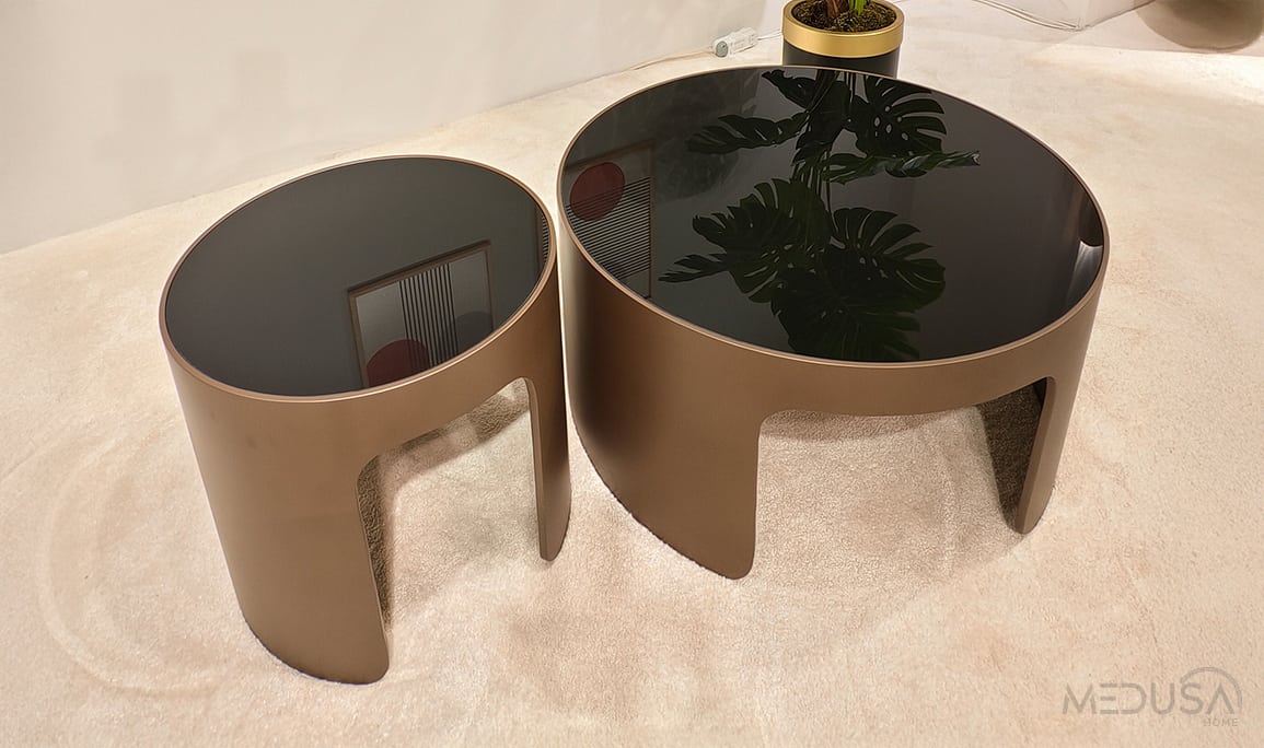 Medusa Home Mobilya - Luna Cam Sehpa Seti