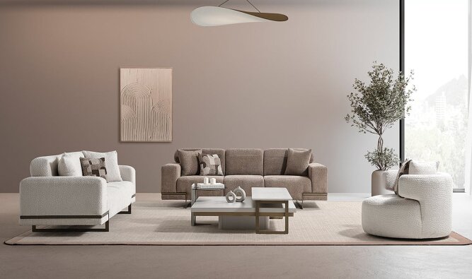 Medusa Home Mobilya - Lunaria Koltuk Takımı - Modern Koltuk Takımları