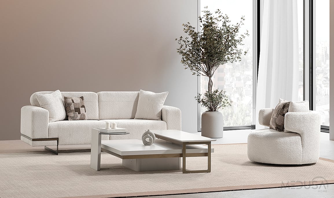 Medusa Home Mobilya - Lunaria Üçlü Koltuk