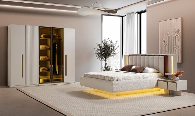 Medusa Home Mobilya - Lunaria Yatak Odası - Modern Yatak Odası