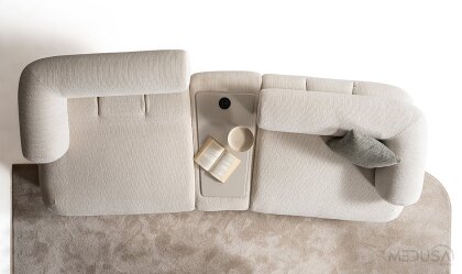 Medusa Home Mobilya - Lunesia Sehpalı Üçlü Koltuk