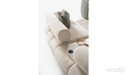 Medusa Home Mobilya - Lunesia Sehpalı Üçlü Koltuk