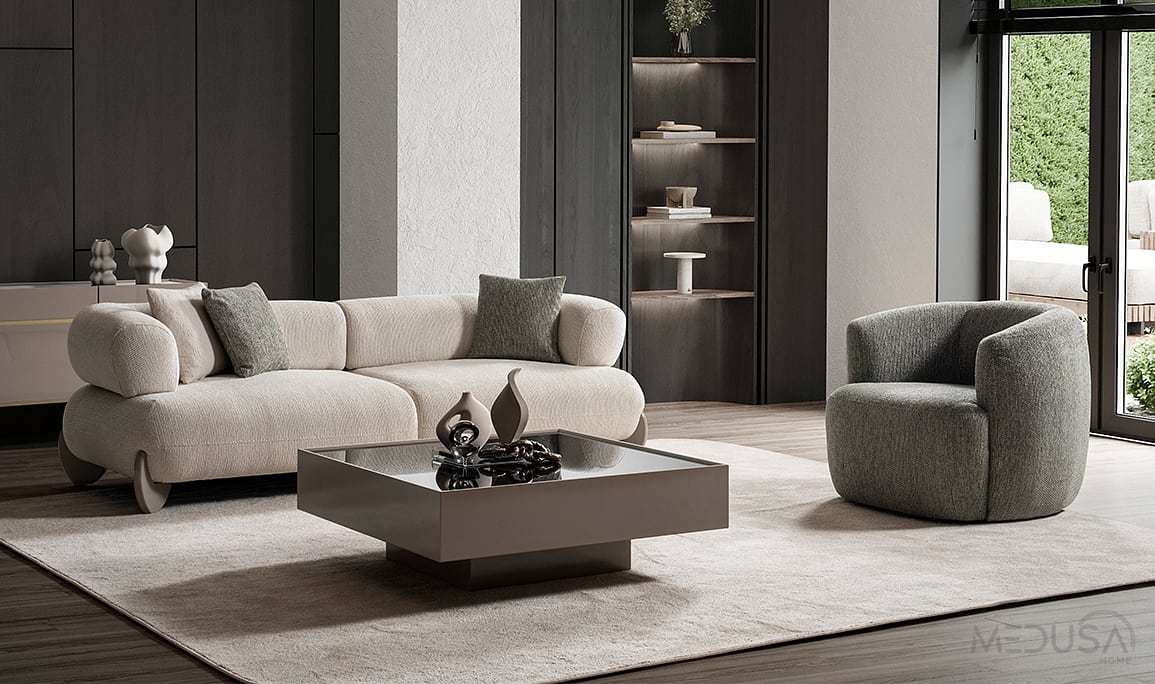 Medusa Home Mobilya - Lunesia Üçlü Koltuk