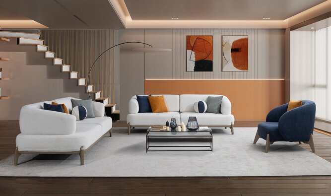 Medusa Home Mobilya - Lunis Koltuk Takımı - Modern Koltuk Takımları