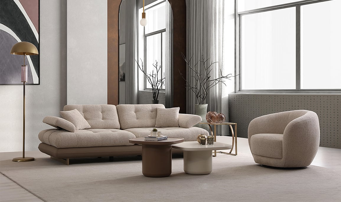 Medusa Home Mobilya - Lunza Üçlü Koltuk