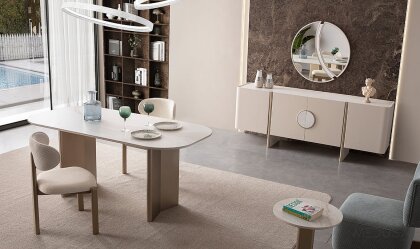 Medusa Home Mobilya - Lusso Mermer Yemek Odası