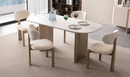 Medusa Home Mobilya - Lusso Mermer Yemek Odası