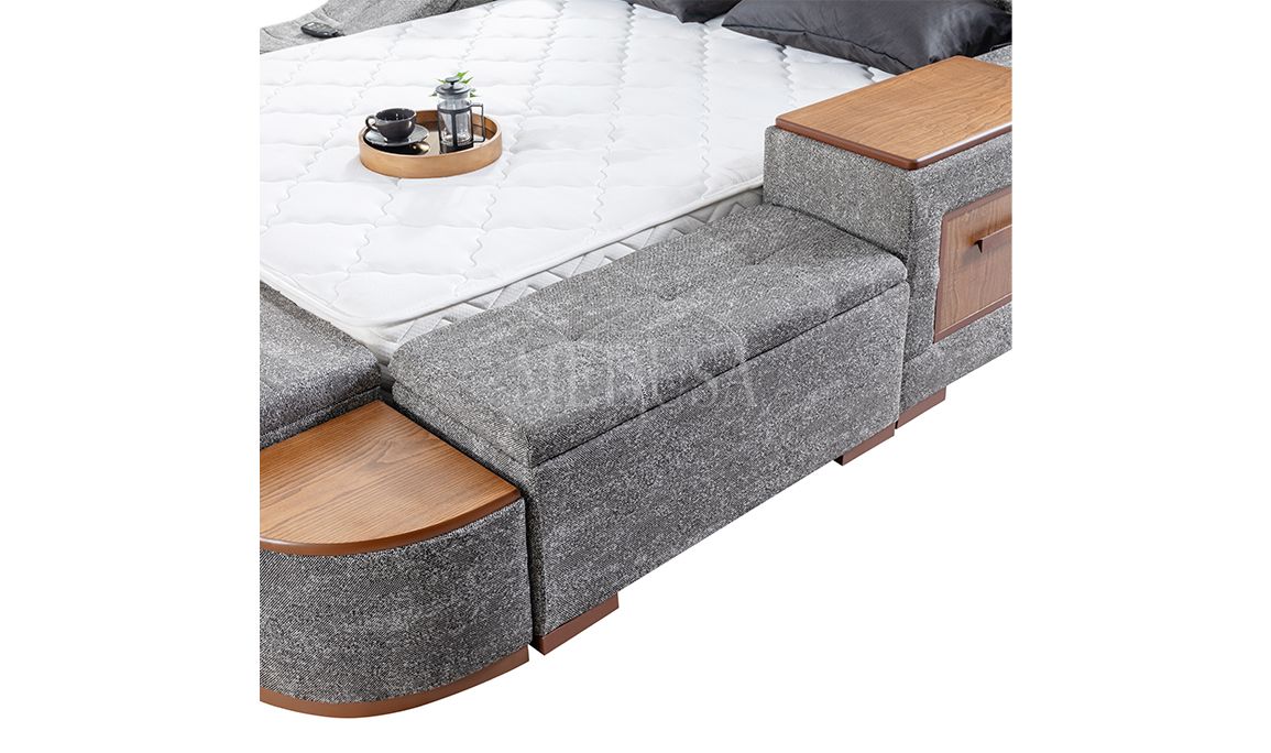 Medusa Home Mobilya - Luxe Life Gri Karyola