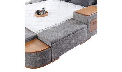 Medusa Home Mobilya - Luxe Life Gri Karyola