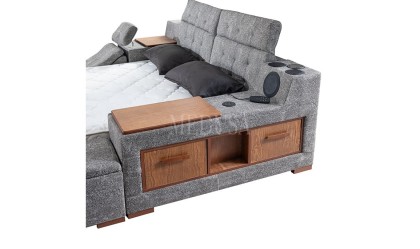Medusa Home Mobilya - Luxe Life Gri Karyola