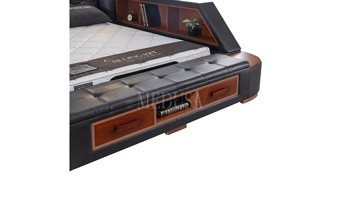 Medusa Home Mobilya - Luxe Life Siyah Karyola