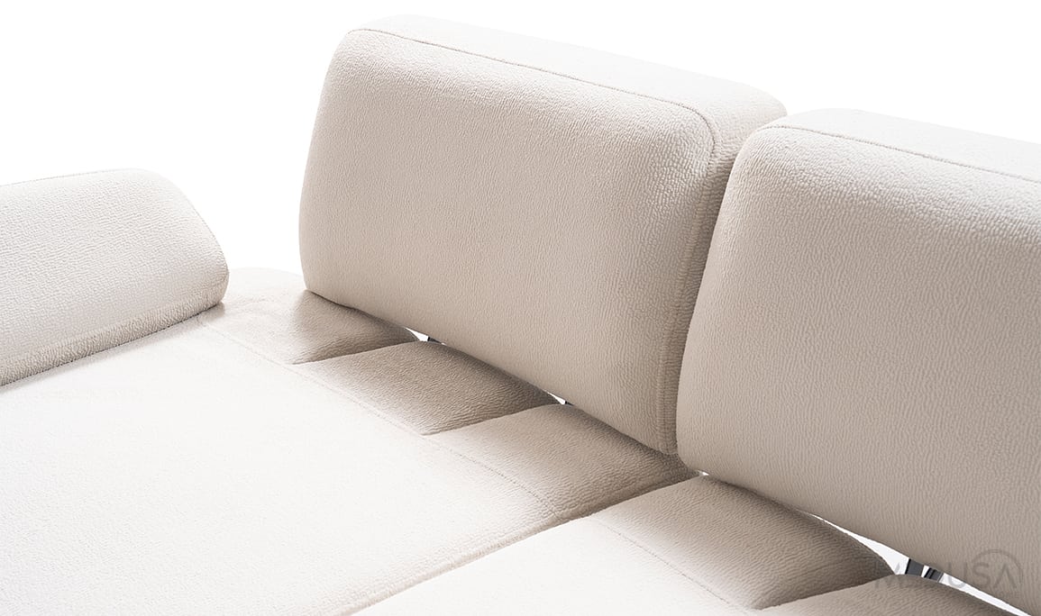 Medusa Home Mobilya - Lycon Beyaz Üçlü Koltuk