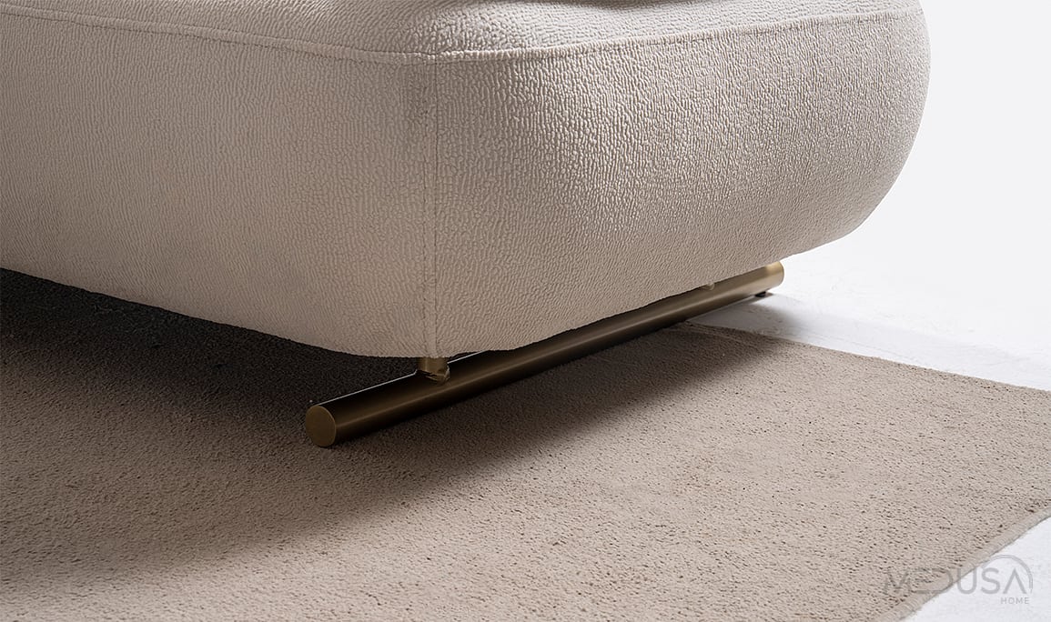 Medusa Home Mobilya - Lycon Beyaz Üçlü Koltuk