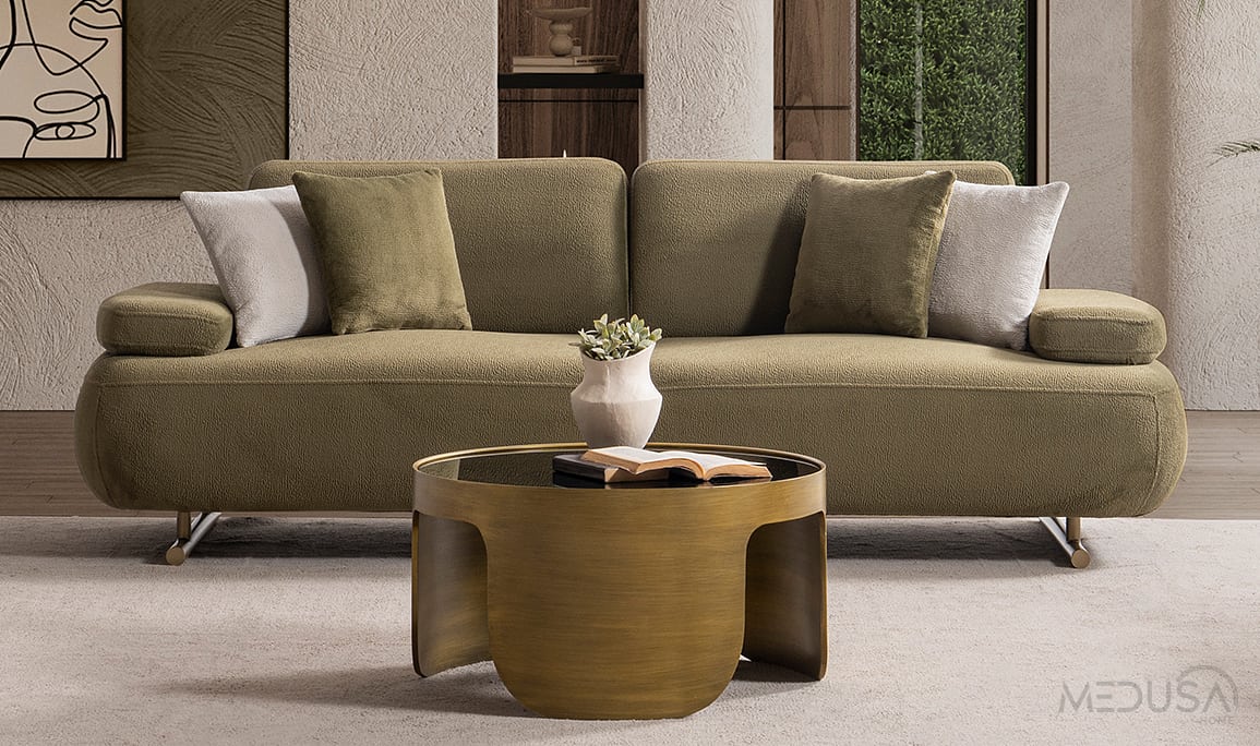 Medusa Home Mobilya - Lycon Yeşil Üçlü Koltuk Medusa Home Mobilya - Lycon Yeşil Üçlü Koltuk