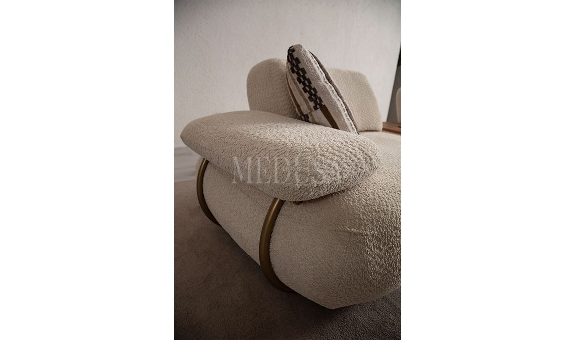 Medusa Home Mobilya - Madrid Sehpalı Üçlü Koltuk