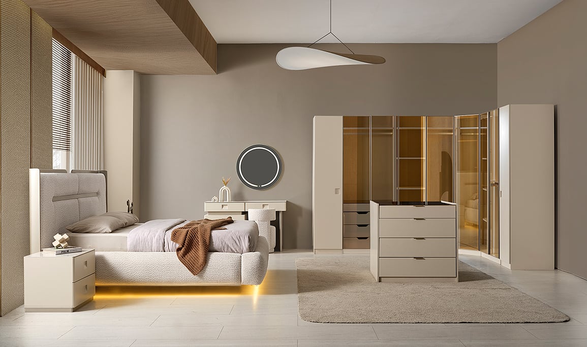 Medusa Home Mobilya - Madrid Seramik Köşe Yatak Odası