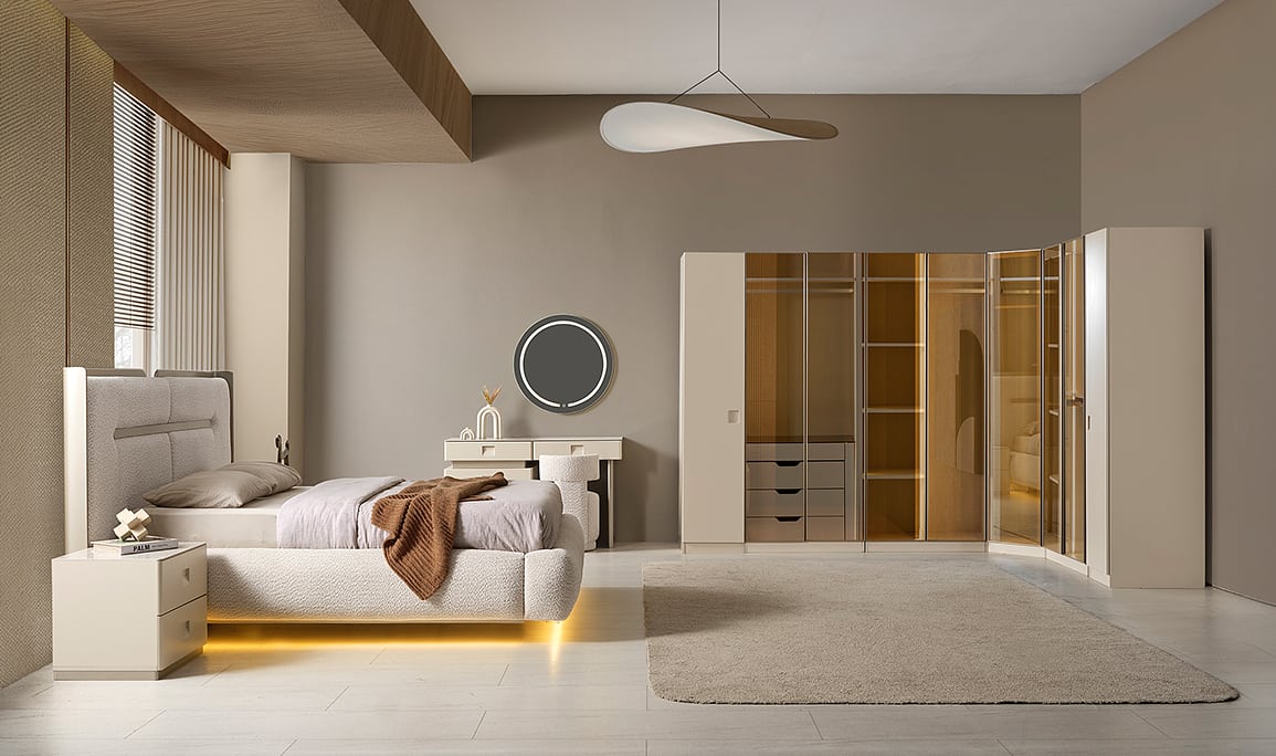 Medusa Home Mobilya - Madrid Seramik Köşe Yatak Odası