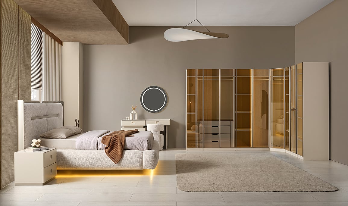 Medusa Home Mobilya - Madrid Seramik Köşe Yatak Odası