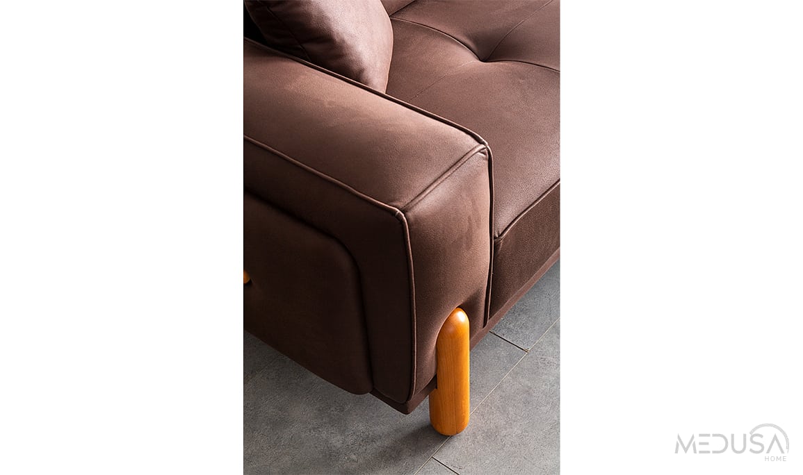 Medusa Home Mobilya - Major Kahve Üçlü Koltuk