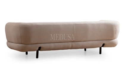Medusa Home Mobilya - Manetti Ekru Üçlü Koltuk