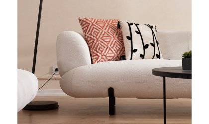Medusa Home Mobilya - Manetti Ekru Üçlü Koltuk